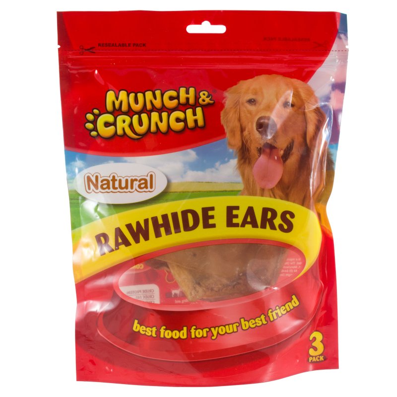 2 PACK RAWHIDE PIG EARS DOG TREAT Williams Direct