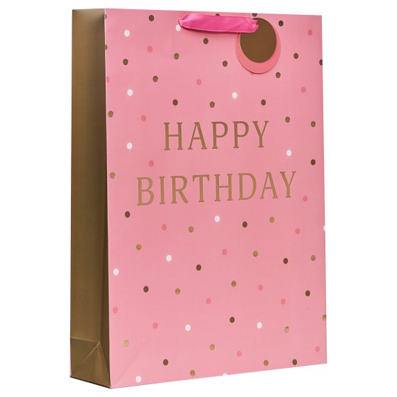 SH14211 GIFT BAG HAPPY BIRTHDAY PINK X