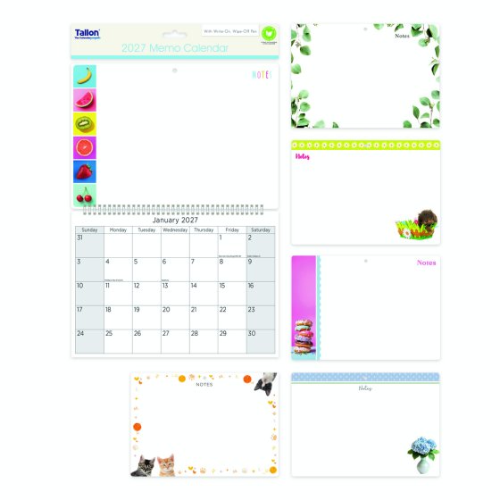 DJ1001 2027 CALENDAR PHOTO MEMO WITH PEN