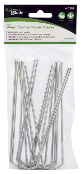 WEED CONTROL FABRIC STAKES 10P