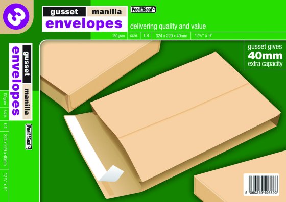 C4 MANILLA GUSSET ENVELOPE 3S