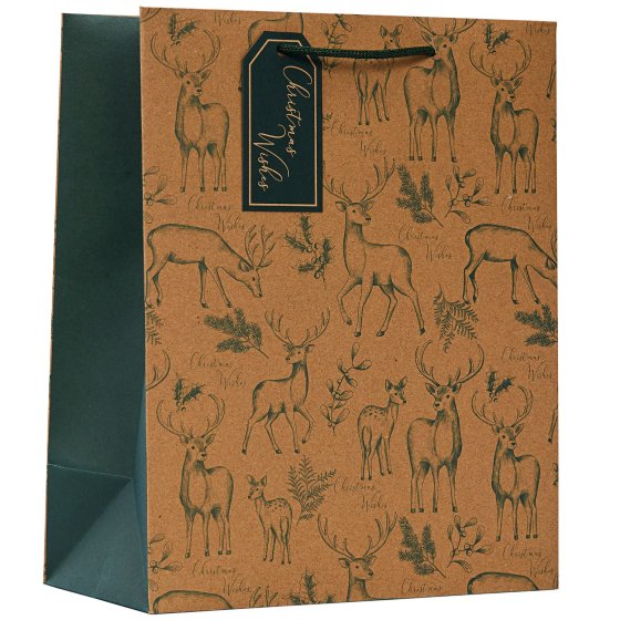 XG2007 GIFT BAG FOREST DEER LARGE