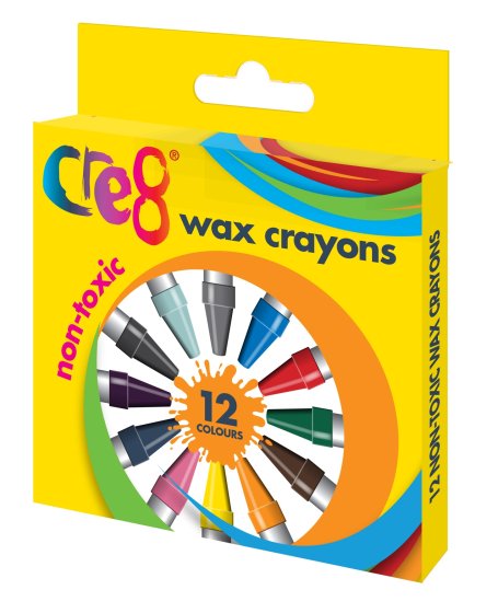 SH08206 CRE8 WAX CRAYONS 12S
