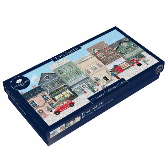 XH0303 CARDS LUX SLIM VILLAGE SCENE F