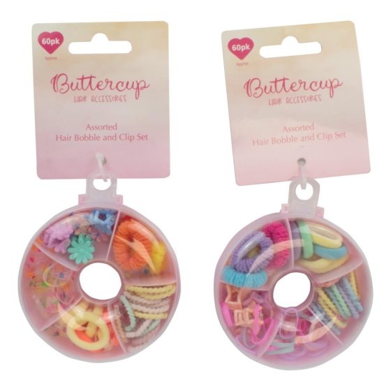 HAIR BOBBLE CHILDRENS N CLIP SET
