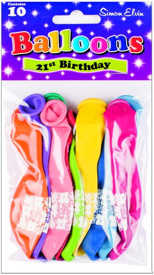SH12435 BALLOON PRINTED AGE 21