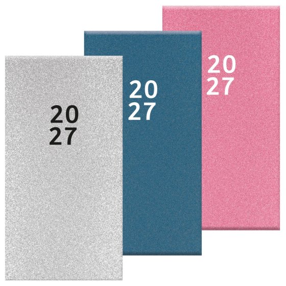 DJ0604 2027 DIARY SLIM GLITTER WTV ASST