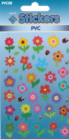 SH09117 STICKERS PVC FLOWERS