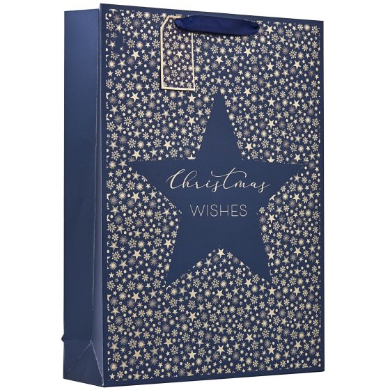 XH2405 GIFT BAG CHRISTMAS STAR XL