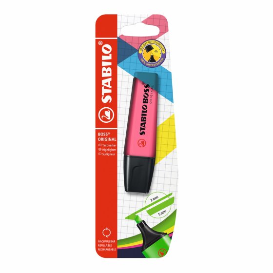 SH07804 BOSS HIGHLIGHTER PINK CARDED