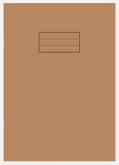 SH02616 EXERCISE BOOK A4 KRAFT 40 SHEE
