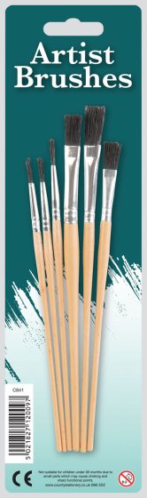 SH08611 BRUSHES ARTIST 6 CARDED