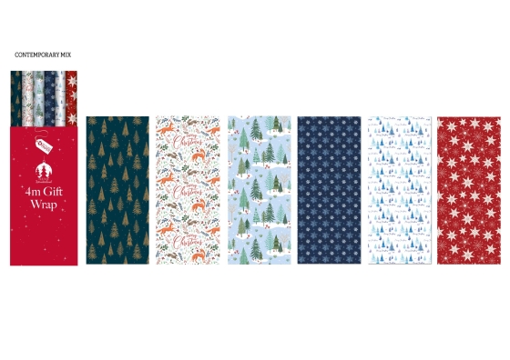 XG1403 WRAP 4M CONTEMPORARY ASSTD