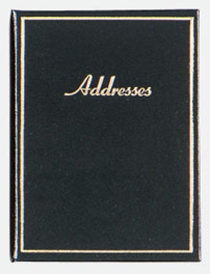 SE08510 ADDRESS BOOK MED GOLD BORDER