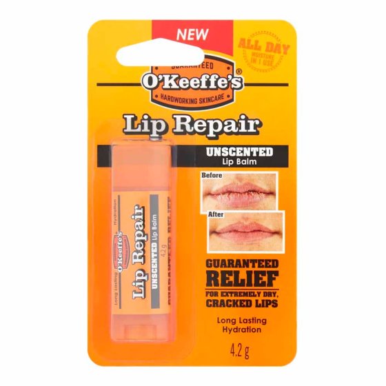 OKEEFFES LIP REPAIR UNSCENTED CLIPSTRIP