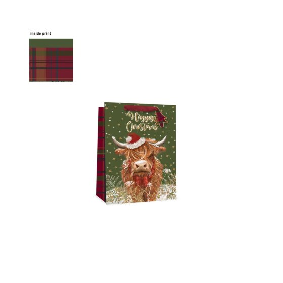 GIFT BAG HIGHLAND COW M