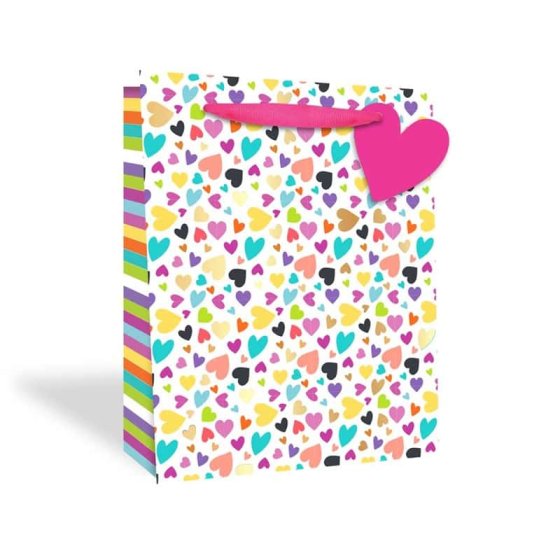 GIFT BAG HEARTS LARGE