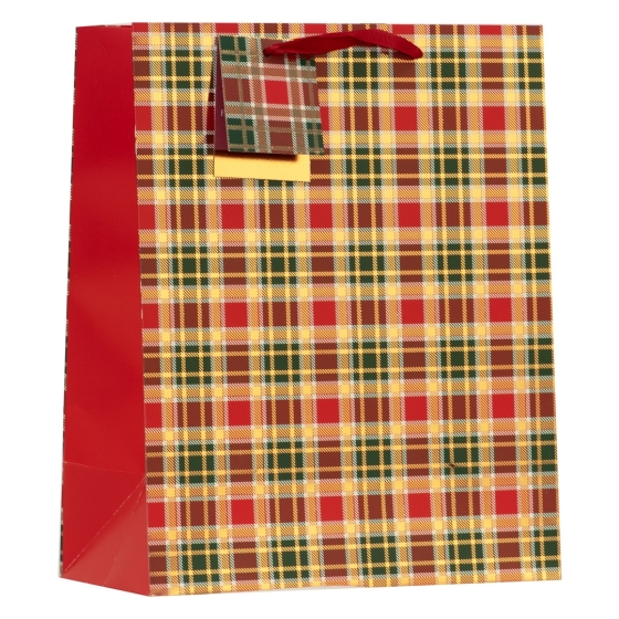 GIFT BAG TARTAN L