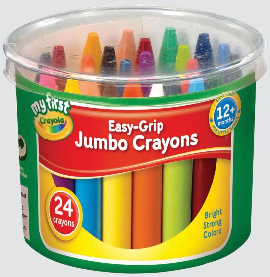 SG07518 MINI KIDS 24 JUMBO CRAYONS TUB