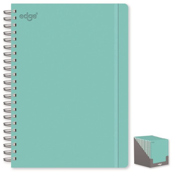 SH01813 NOTEBOOK EDGE A4  TWIN WIRO BL