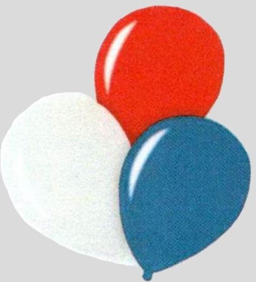 SJ13205 BALLOONS LARGE 20S RED WHITE BLUE