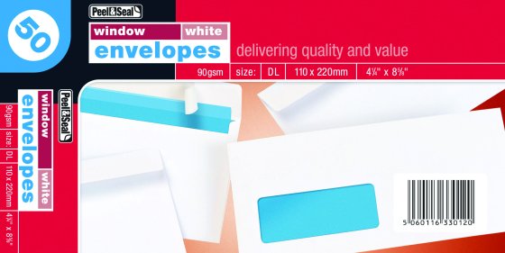 SH00906 ENVS WHITE DL WINDOW 50S