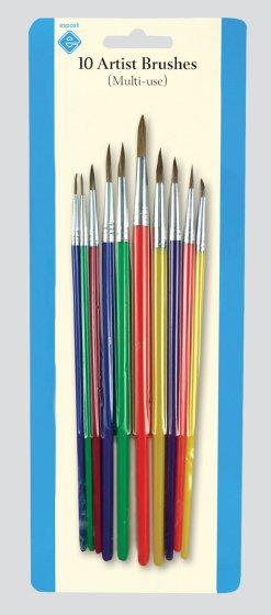 SH08610 ARTIST PAINTBRUSHES CARD 10S