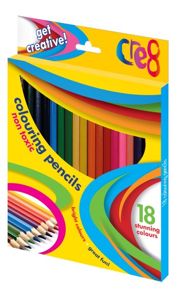 SH08006 CRE8 COLOURING PENCILS 18S