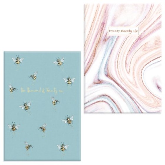 DH0509 DIARY A5 WTV MARBLE BEE ASSTD