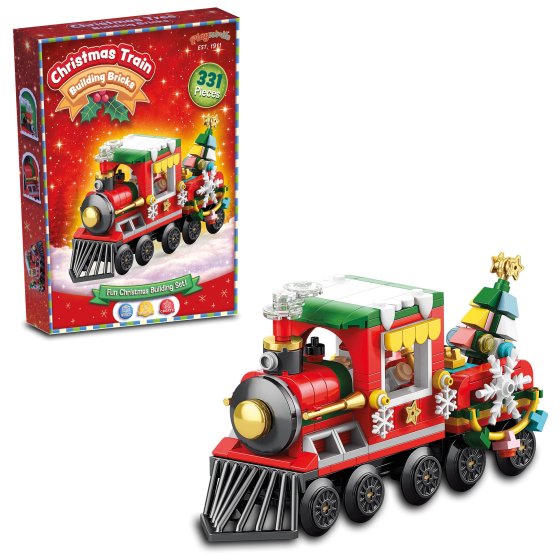 CHRISTMAS TRAIN BUILDING BRICKS 322PCE