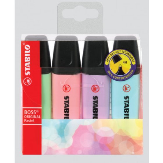 SH07811 STABILO BOSS WALLET 4 PASTEL