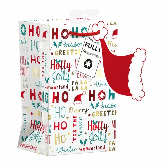 XH3003 GIFT BAG MERRY CHRISTMAS TEXT