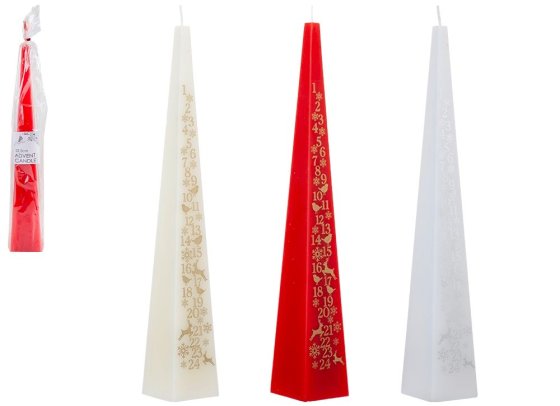 XH6501 CANDLE ADVENT PYRAMID 5 X 32.5