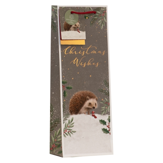 BOTTLE BAG CHRISTMAS HEDGEHOG
