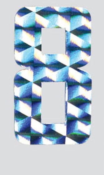 SH12236 HOLOGRAPHIC NUMERALS NO8