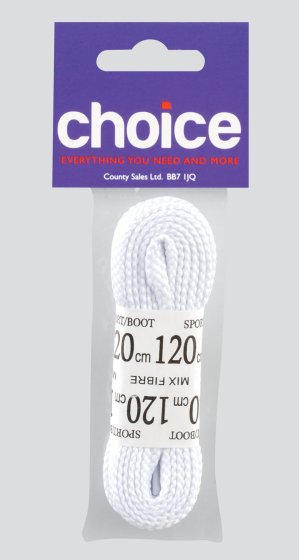 SH11014 CHOICE 120CM WHITE SPORT LACES