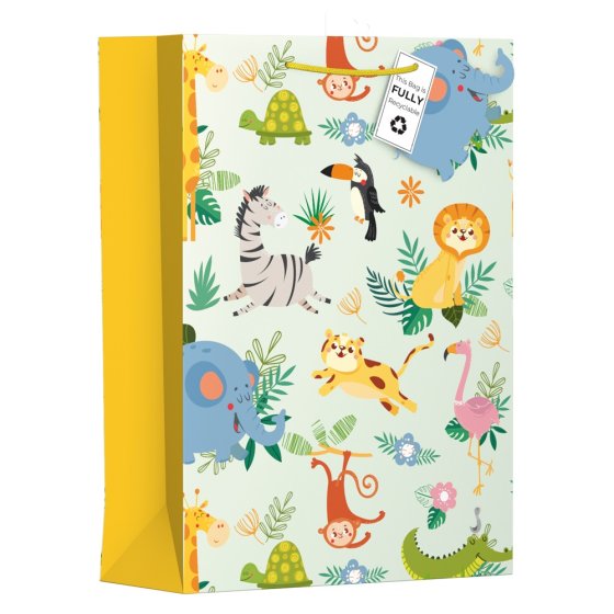SF12037 GIFT BAG SAFARI ANIMALS EXTRA