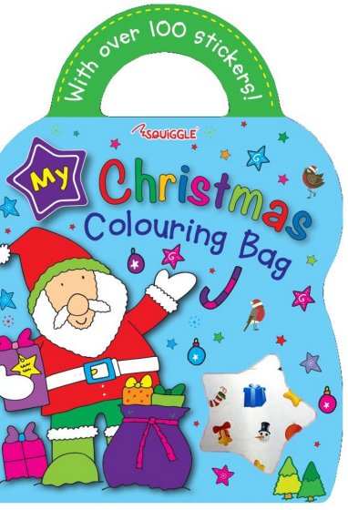 CJ1302 COLOUR N STICKER XMAS BOOK BAG
