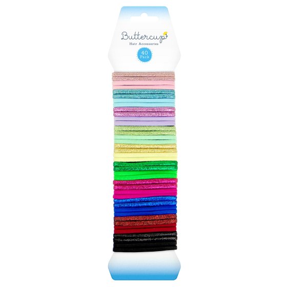 ASSORTED HAIR BANDS 40PK