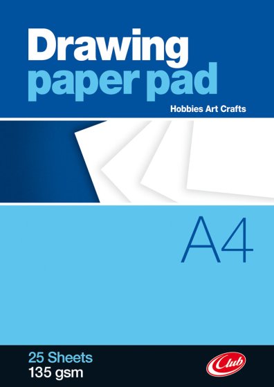 SH08302 DRAWING PAPER PAD A4 CLUB