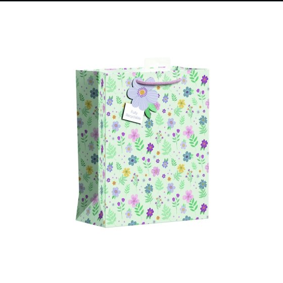 SJ15129 SJ15129 GIFT BAG DITSY FLORAL MEDIUM