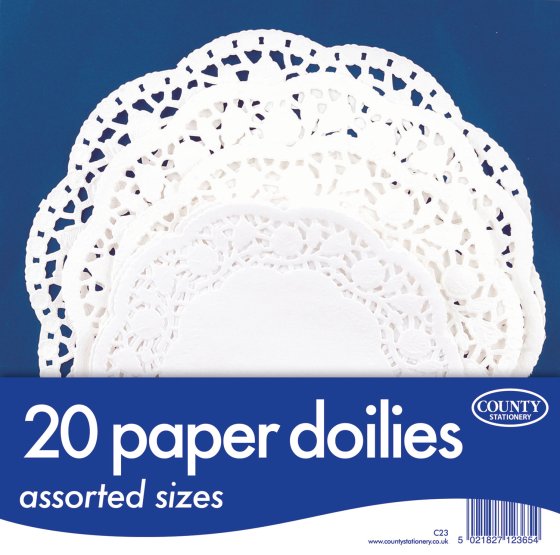 SH11710 PACK 20 PAPER DOILIES ASSTD
