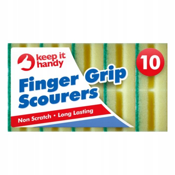 SPONGE GRIPPER SCOURER 10PK