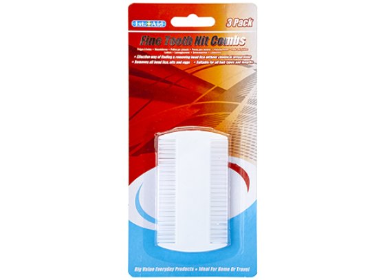 COMB FINE TOOTH NIT 3PK