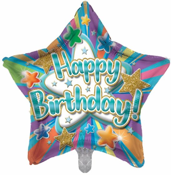 BALLOON 19IN FOIL BIRTHDAY STAR