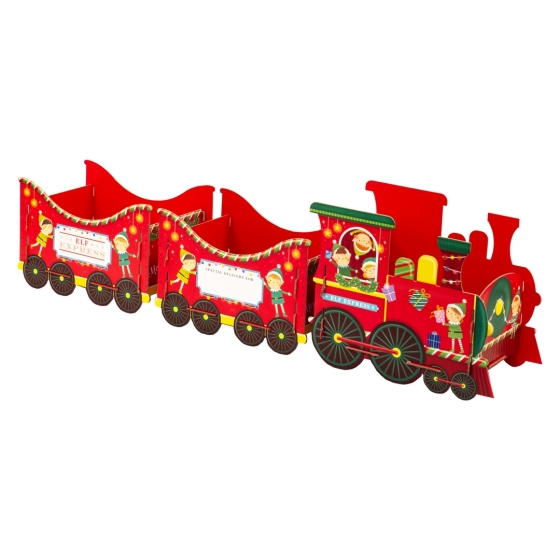 GIFT BOX SMALL ELVES TRAIN W/STICKERS