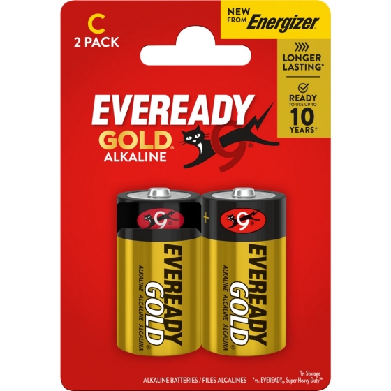 SJ11512 SJ11512 BATTERIES EVEREADY C 2PK GOLD ALKALINE