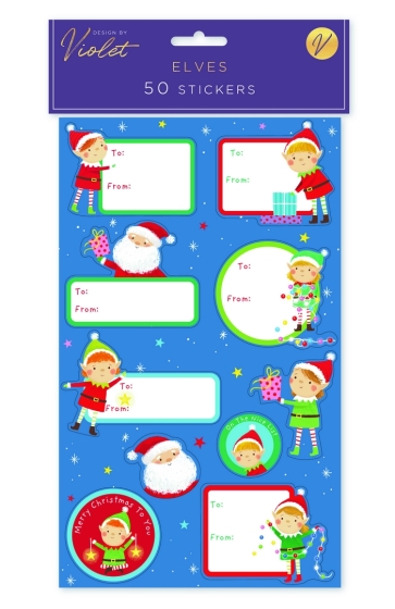 STICKERS ELVES 50PK