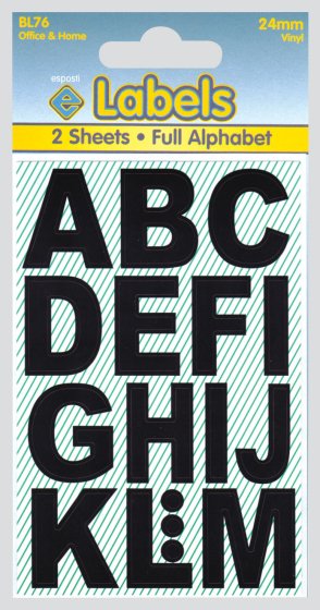 SH04107 VINYL LETTERS BLACK 24MM
