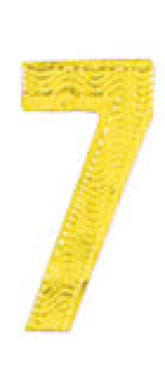 SH12217 GOLD NUMERAL NO7